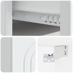 vidaXL Cabinet de chevet mural 2 Pièces Blanc 49 x 34 5 x 20 cm