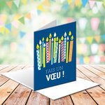 Grande carte anniversaire fais un voeu ! - draeger paris