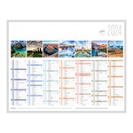 Calendrier Mural 2024 13 Mois - 27 x 21 cm - Paysages du Monde