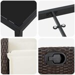 vidaXL Ensemble de salle à manger pour jardin 9 Pièces Marron polyrotin