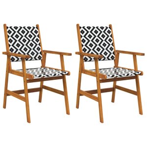 vidaXL Chaises de jardin lot de 2 Bois d'acacia solide