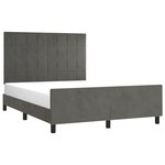vidaXL Cadre de lit sans matelas gris foncé 140x200 cm velours