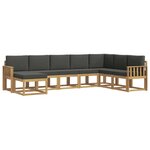 vidaXL Ensemble de canapés d'extérieur 8 Pièces Blanc et anthracite