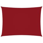 vidaXL Voile de parasol Tissu Oxford rectangulaire 2 5x4 m Rouge