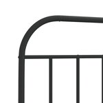 vidaXL Cadre de lit métal sans matelas avec tête de lit noir 107x203cm