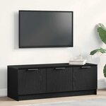vidaXL Meuble TV Chêne noir 102 x 35 x 36 5 cm Bois d'ingénierie