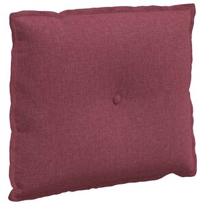 vidaXL Coussin de Dos Bordeaux 60 x 19 x 50 cm tissu