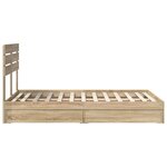 vidaXL Lit de Rangement Chêne Sonoma 120 x 190 cm Bois d'ingénierie