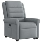 vidaXL Fauteuil inclinable électrique gris clair tissu
