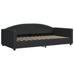 vidaXL Lit de jour avec matelas noir 100x200 cm tissu