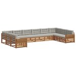 vidaXL Ensembles de canapés 9 pc Gris Naturel et Clair