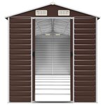 vidaXL Abri de jardin marron 191x640x198 cm acier galvanisé