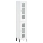 vidaXL Buffet haut Blanc 34 5x34x180 cm Bois d'ingénierie