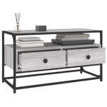 vidaXL Meuble TV sonoma gris 80x35x45 cm bois d'ingénierie