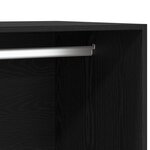 vidaXL Armoire en Chêne Noir - 100 x 50 x 200 cm - Conçue en Bois d'Ingénierie