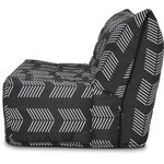 Banquette convertible tissu chevrons - Couchage 138 x 188 x 12 cm