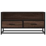 vidaXL Meuble TV chêne marron 80x34 5x40 cm bois d'ingénierie et métal