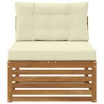 vidaXL Canapé du milieu extérieur Bois d'Acacia Massif Naturel