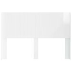 vidaXL Tête de lit Blanc brillant