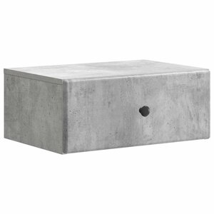 vidaXL Cabinet de chevet mural Gris béton 49 x 34 5 x 20 cm