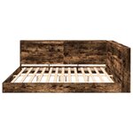 vidaXL Lit avec bibliothèque Chêne fumé 180x200 cm en bois d'ingénierie