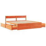 vidaXL Cadre de lit sans matelas cire marron 180x200cm bois pin massif