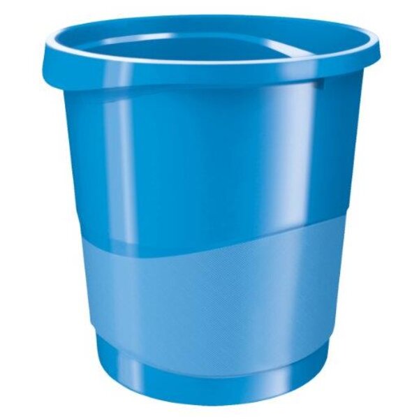 Corbeille à papier Vivida en polystyrène contenance 14 litres Dim. L28 5xH30 5xP32 5cm bleu ESSELTE