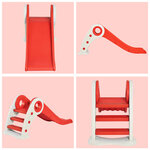 Toboggan enfant pliable 3 à 6 ans usage intérieur extérieur dim. 120l x 50l x 56h cm hdpe rouge