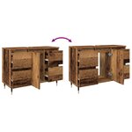 vidaXL Armoire de salle de bain vieux bois 80x33x60 cm bois ingénierie