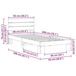 vidaXL Cadre de lit avec tête de lit sans matelas 90x200 cm