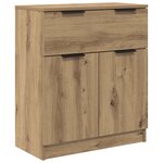 vidaXL Buffet avec tiroir 3 Pièces Chêne artisanal Bois d'ingénierie