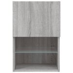 vidaXL Meuble TV avec lumières LED sonoma gris 40 5x30x60 cm