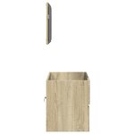 vidaXL Meuble de salle de bain avec miroir chêne sonoma 80x38 5x45 cm