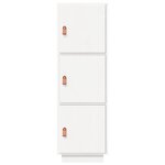 vidaXL Buffet haut Blanc 34x40x108 5 cm Bois massif de pin