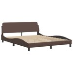 vidaXL Cadre de lit avec LED sans matelas Zadar marron 160x200 cm