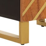 vidaXL Armoire bain marron et noir 38x33 5x160 cm bois massif manguier