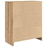 vidaXL Buffet avec tiroir chêne artisanal 71x35x84 cm bois ingénierie