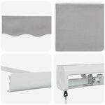 vidaXL Auvent Rétractable Gris clair 300 x 250 cm Tissu  Métal