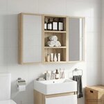 vidaXL Armoire murale de salle de bain Chêne Sonoma 30 x 10 x 50 cm
