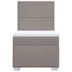 vidaXL Sommier à lattes de lit avec matelas Taupe 90x200 cm Tissu