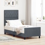 vidaXL Cadre de Lit Gris Foncé 80x200 cm Velours