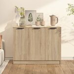 vidaXL Buffet Chêne sonoma 90 5x30x70 cm Bois d'ingénierie