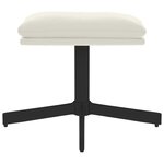 vidaXL Repose-pied Blanc crème 60x60x36 cm Velours