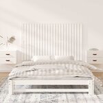 vidaXL Tête de lit murale Blanc 147x3x90 cm Bois massif de pin