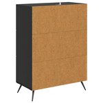 vidaXL Armoire à tiroirs Noir 66 x 34 5 x 90 cm Bois d'ingénierie
