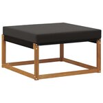 vidaXL Pouf d'Extérieur Bois d'acacia massif et Textilène Naturel