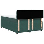 vidaXL Sommier à lattes de lit et matelas Vert foncé 140x200cm Velours