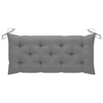 vidaXL Banc de jardin avec coussin 120 cm Bambou