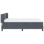 vidaXL Lit à ressorts avec matelas Gris foncé 190 x 140 cm Polyester
