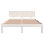vidaXL Cadre de lit sans matelas blanc 135x190 cm